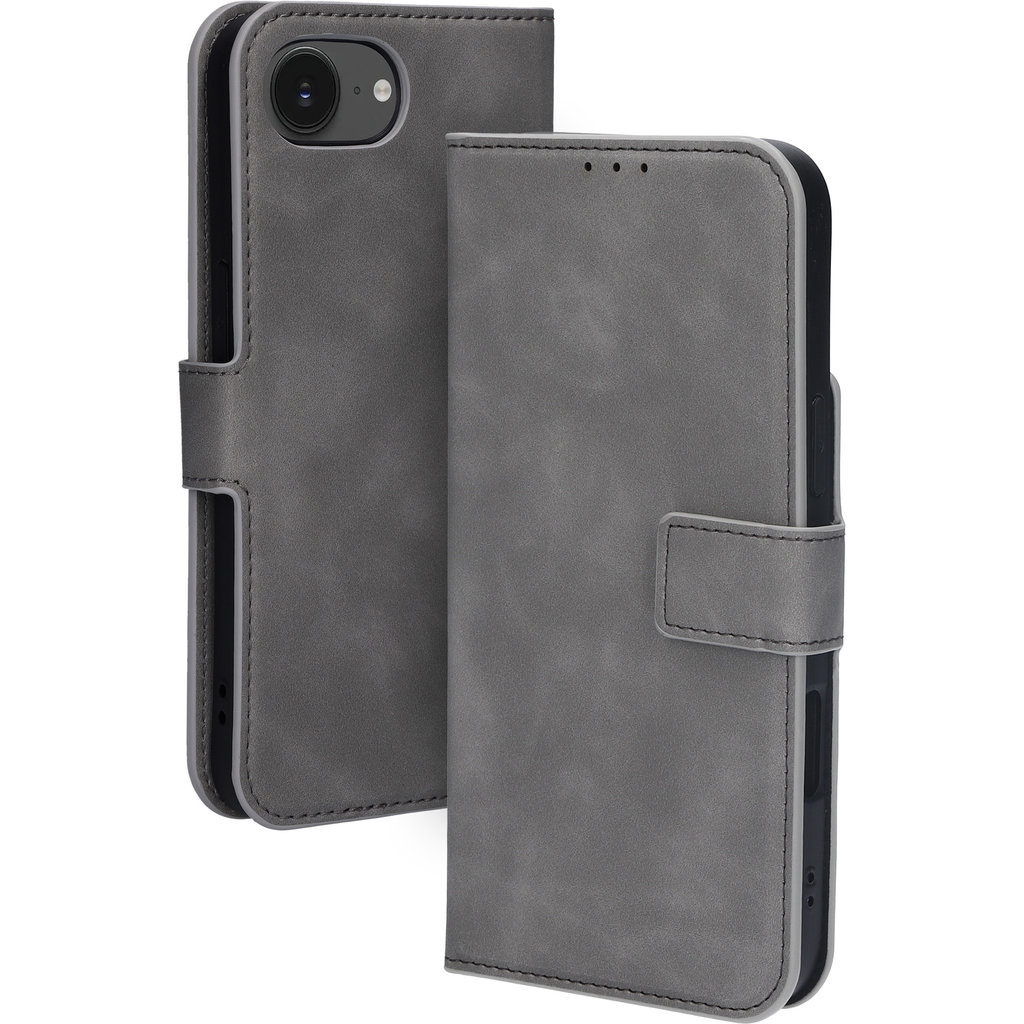 Mobiparts Mobiparts Classic Wallet Case iPhone 17e/16e - MagSafe - Granite Grey