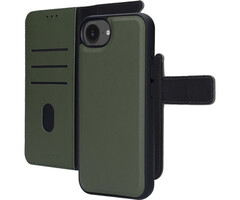 Mobiparts Mobiparts 2-in-1 Lederen Wallet Case voor iPhone 17e / 16e - Groen