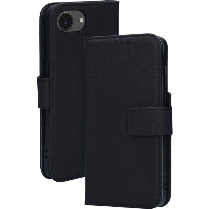 Mobiparts Mobiparts Lederen Wallet Case voor iPhone 16e / 17e - Zwart - MagSafe