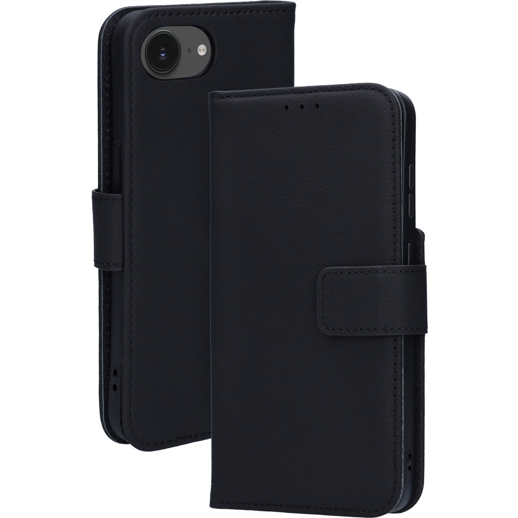 Mobiparts Mobiparts Lederen Wallet Case voor iPhone 16e / 17e - Zwart - MagSafe