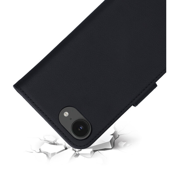 Mobiparts Mobiparts Lederen Wallet Case voor iPhone 16e / 17e - Zwart - MagSafe