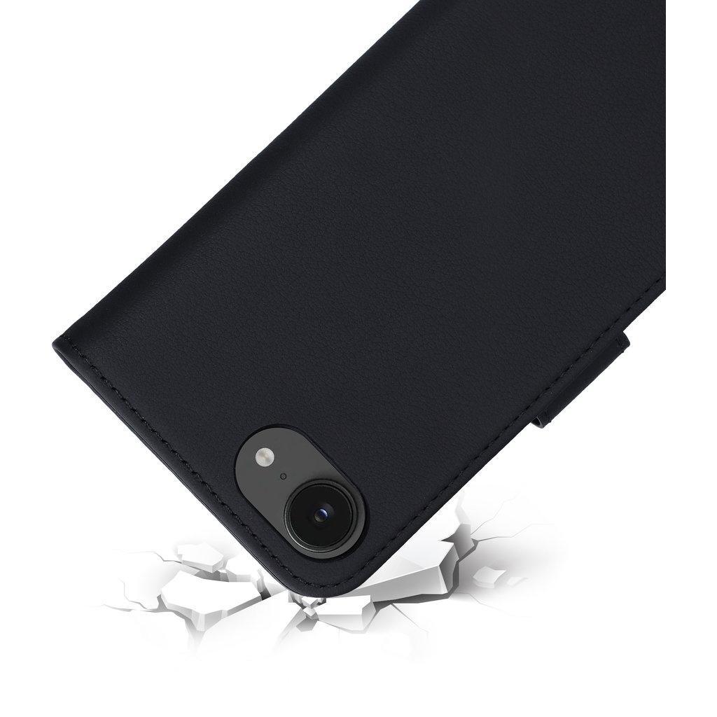 Mobiparts Mobiparts Lederen Wallet Case voor iPhone 16e / 17e - Zwart - MagSafe