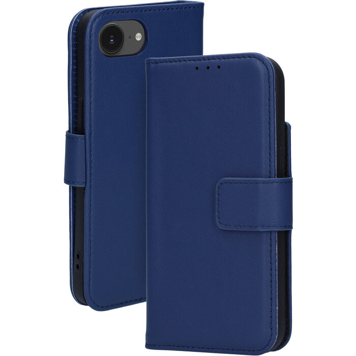 Mobiparts Mobiparts Lederen Wallet Case iPhone 17e/16e - Blauw - MagSafe