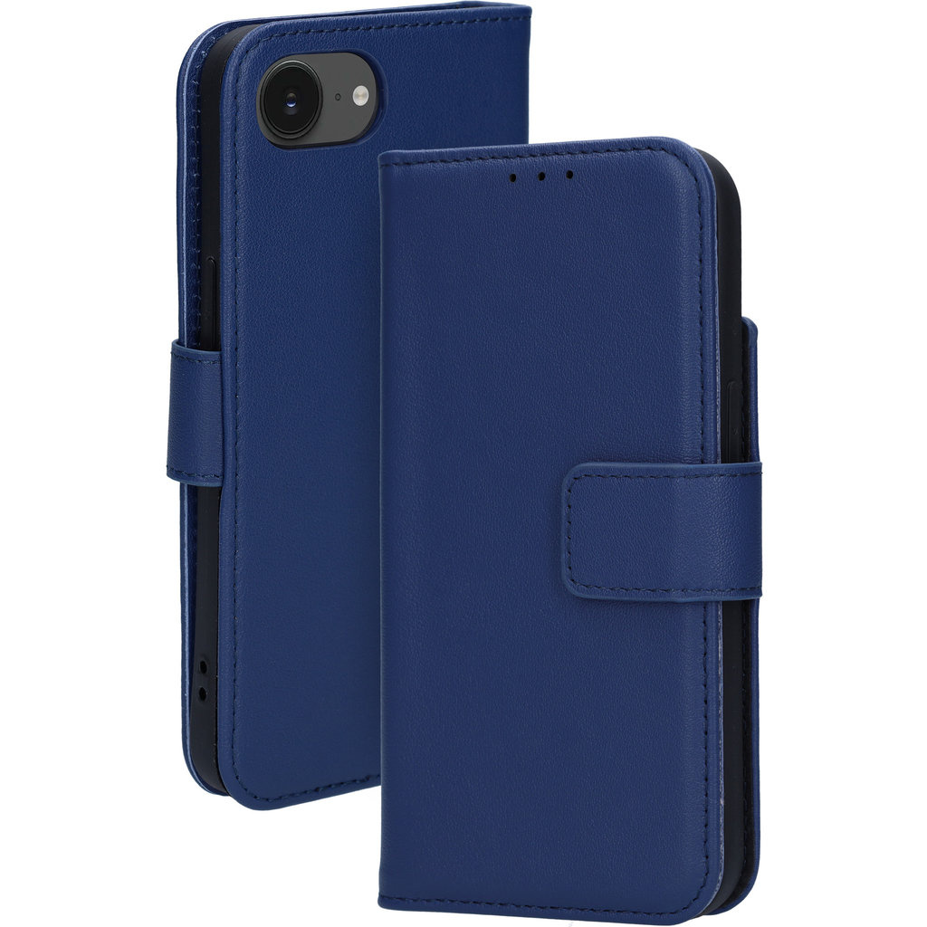 Mobiparts Mobiparts Lederen Wallet Case iPhone 17e/16e - Blauw - MagSafe
