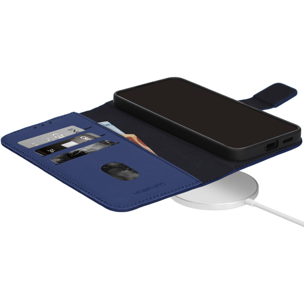 Mobiparts Mobiparts Lederen Wallet Case iPhone 17e/16e - Blauw - MagSafe