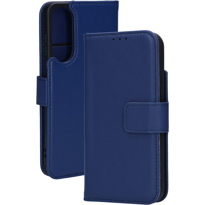 Mobiparts Mobiparts Lederen Wallet Case voor Samsung Galaxy S25 - Blauw
