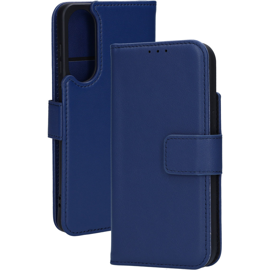 Mobiparts Mobiparts Lederen Wallet Case voor Samsung Galaxy S25 - Blauw