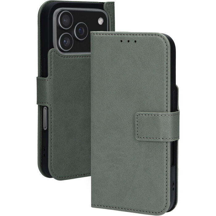 Mobiparts Mobiparts Classic Wallet Case voor iPhone 17 Pro - Stone Green - MagSafe