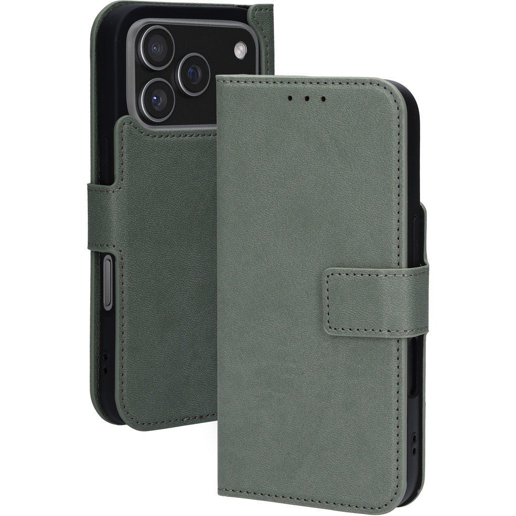 Mobiparts Mobiparts Classic Wallet Case voor iPhone 17 Pro - Stone Green - MagSafe