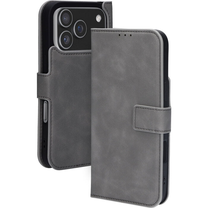 Mobiparts Mobiparts Classic Wallet Case Apple iPhone 17 Pro Granite Grey (MagSafe Compatible)