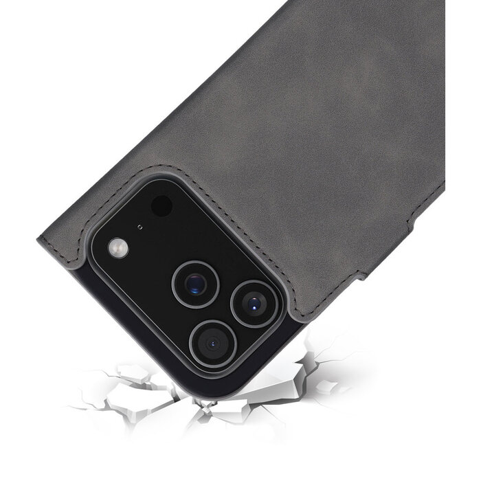 Mobiparts Mobiparts Classic Wallet Case iPhone 17 Pro - Granite Grey - MagSafe