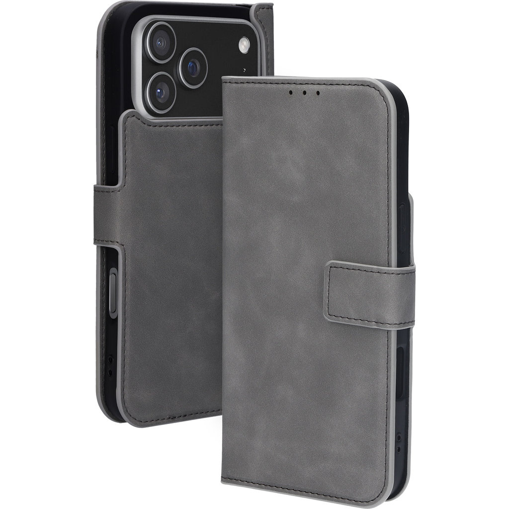 Mobiparts Mobiparts Classic Wallet Case voor iPhone 17 Pro Max - MagSafe - Granite Grey