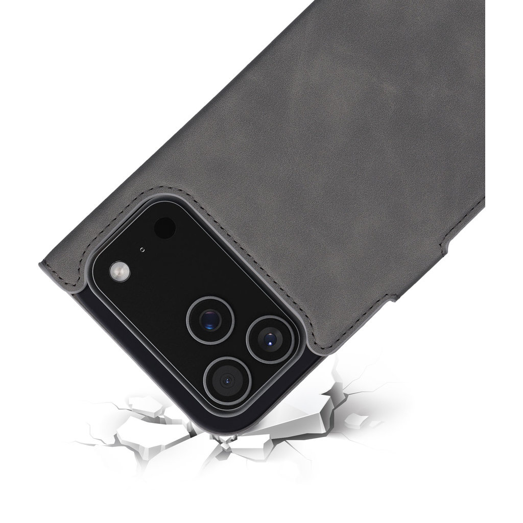 Mobiparts Mobiparts Classic Wallet Case voor iPhone 17 Pro Max - MagSafe - Granite Grey