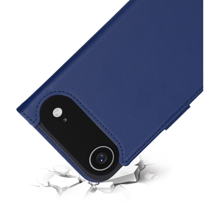 Mobiparts Mobiparts Lederen Wallet Case voor iPhone Air - MagSafe - Blauw