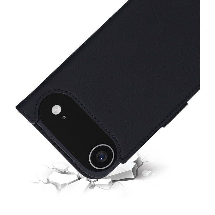 Mobiparts Mobiparts Lederen Wallet Case voor iPhone Air - MagSafe - Zwart