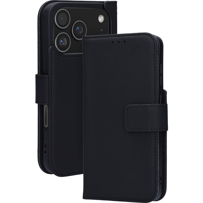 Mobiparts Mobiparts Lederen Wallet Case voor iPhone 17 Pro met MagSafe - Zwart