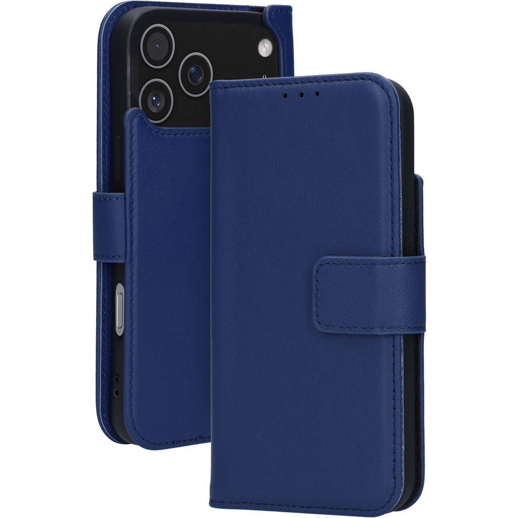 Mobiparts Mobiparts Lederen Wallet Case voor iPhone 17 Pro Max - MagSafe - Blauw