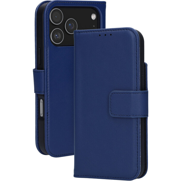 Mobiparts Mobiparts 2-in-1 Lederen Wallet Case voor iPhone 17 Pro Max - Blauw