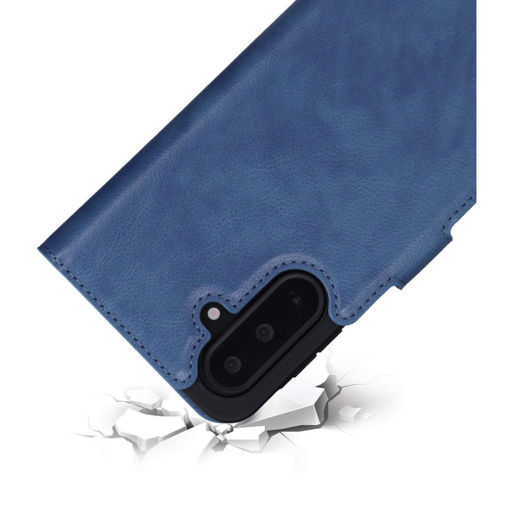 Mobiparts Mobiparts Classic Wallet Case voor Samsung Galaxy A17 - Staalblauw