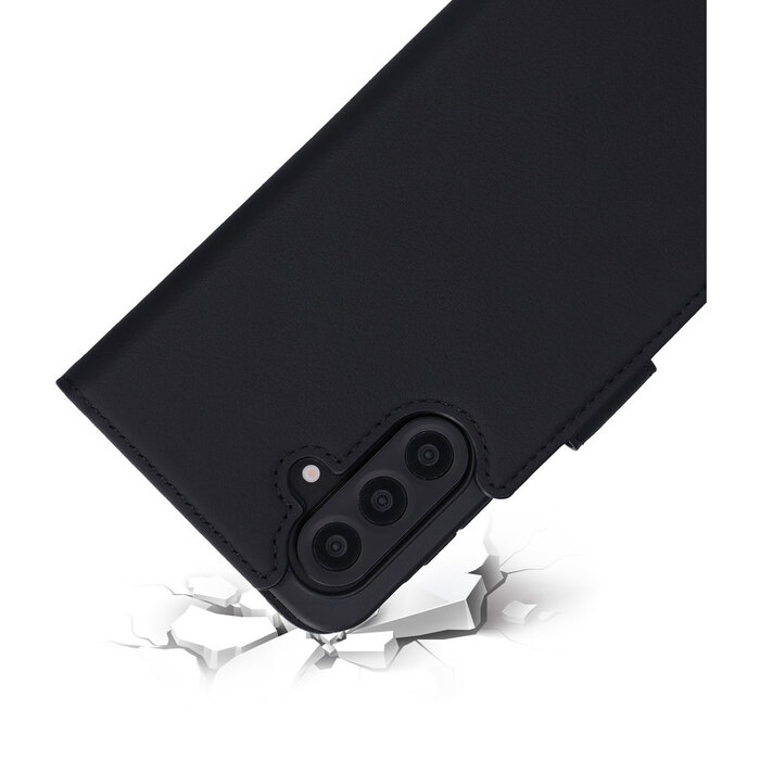 Mobiparts Mobiparts Lederen Wallet Case voor Samsung Galaxy A17 - Zwart