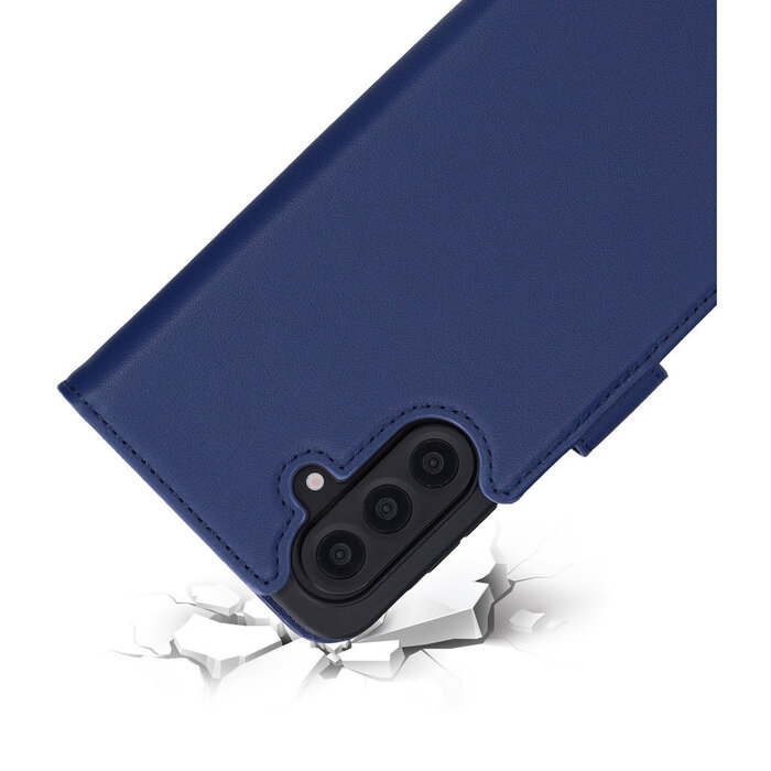 Mobiparts Mobiparts Lederen Wallet Case voor Samsung Galaxy A17 - Blauw