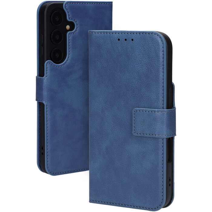 Mobiparts Mobiparts Classic Wallet Case voor Samsung Galaxy S25 FE - Steel Blue