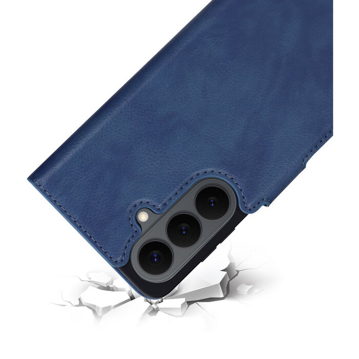 Mobiparts Mobiparts Classic Wallet Case voor Samsung Galaxy S26 - Staalblauw - MagSafe Compatibel