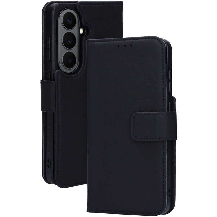 Mobiparts Mobiparts 2-in-1 Leren MagSafe Wallet Case Samsung Galaxy S26 - Zwart