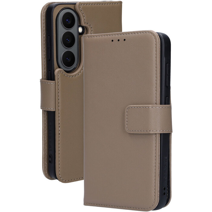 Mobiparts Mobiparts 2-in-1 Lederen Wallet Case Samsung Galaxy S26 - Taupe