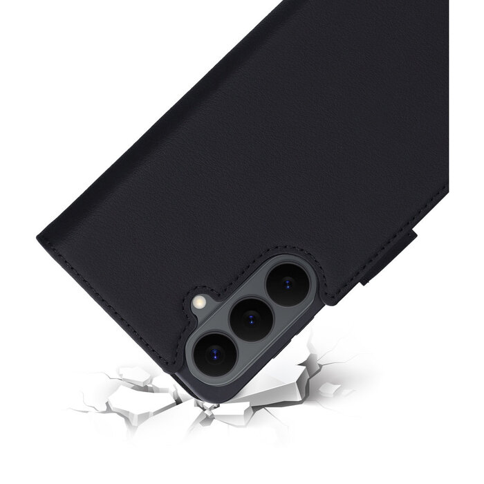 Mobiparts Mobiparts MagSafe Lederen Wallet Case voor Samsung Galaxy S26 Plus - Zwart