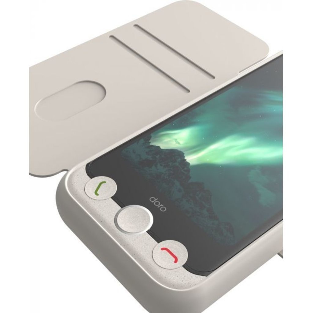 Doro Doro Aurora A10 Wallet Case met Pashouder - Bone, foto 4 van 4