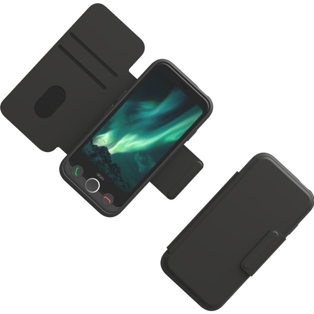 Doro Doro Aurora A10 Wallet Case Graphite - Beschermhoes met Pasjeshouder, foto 4 van 4