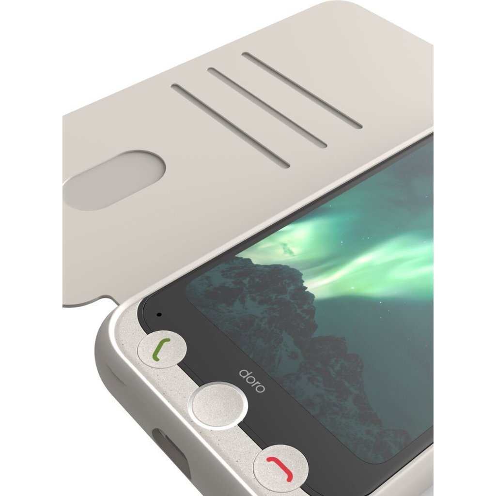 Doro Doro Aurora A30 Wallet Case - Bone - Met 3 Pasjeshouders