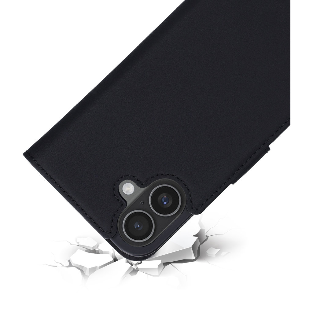 Mobiparts Mobiparts Lederen Wallet Case iPhone 17 - MagSafe - Zwart