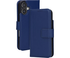 Mobiparts Mobiparts Lederen Wallet Case voor Apple iPhone 17 - MagSafe - Blauw