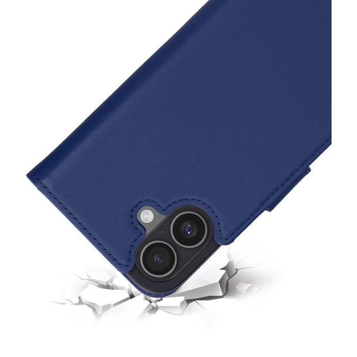 Mobiparts Mobiparts Lederen Wallet Case voor Apple iPhone 17 - MagSafe - Blauw