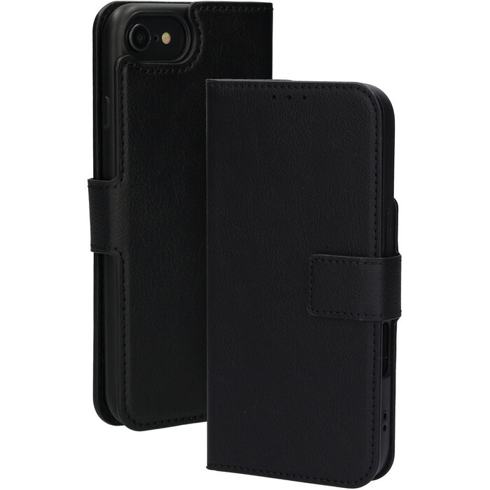 Mobiparts Mobiparts Classic Wallet Case voor iPhone 7, 8 en SE (2020/2022) - Zwart - Hoesje met pasjeshouder