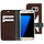 Mobiparts Classic Wallet Case voor Samsung Galaxy S7 - Bruin - Kunstleren Hoes met Kaarthouder