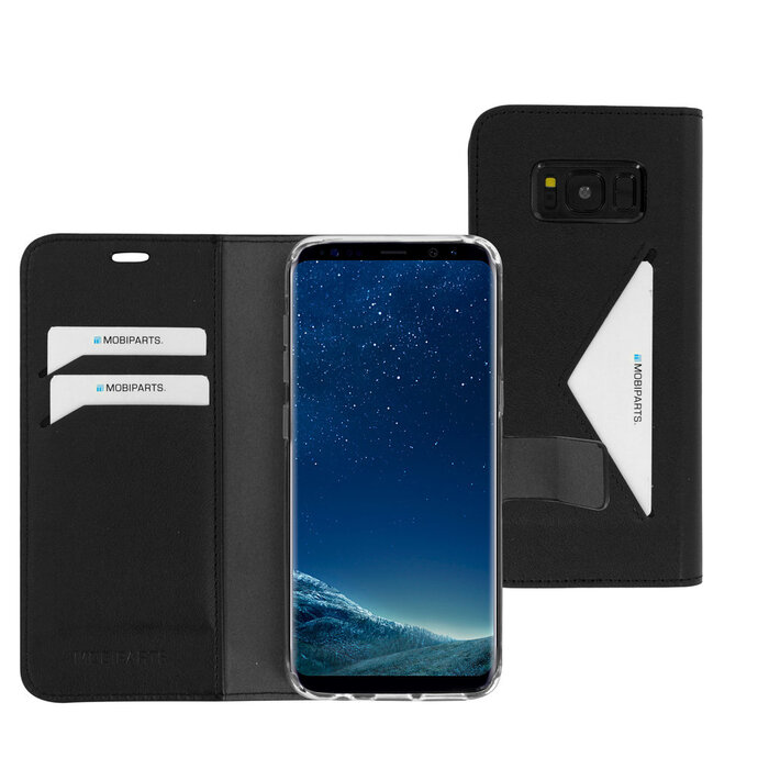 Mobiparts Mobiparts Classic Wallet Case voor Samsung Galaxy S8 - Zwart - Bookcase met pasjeshouder