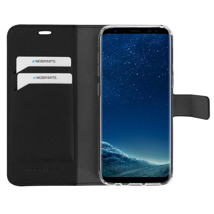 Mobiparts Mobiparts Classic Wallet Case voor Samsung Galaxy S8 - Zwart - Bookcase met pasjeshouder
