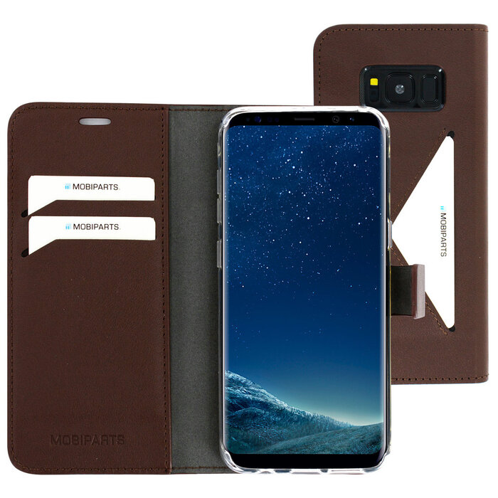 Mobiparts Mobiparts Classic Wallet Case voor Samsung Galaxy S8 - Hoesje met pasjeshouder - Bruin