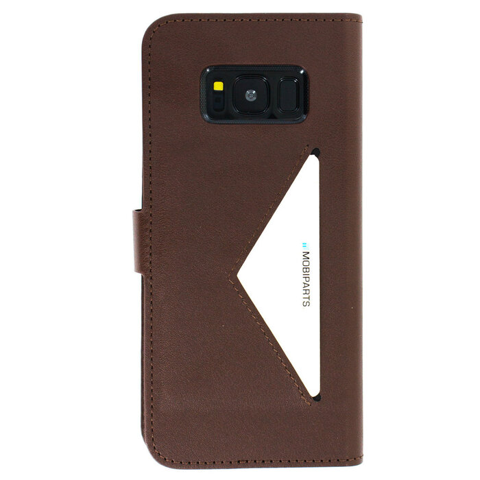 Mobiparts Mobiparts Classic Wallet Case voor Samsung Galaxy S8 - Hoesje met pasjeshouder - Bruin