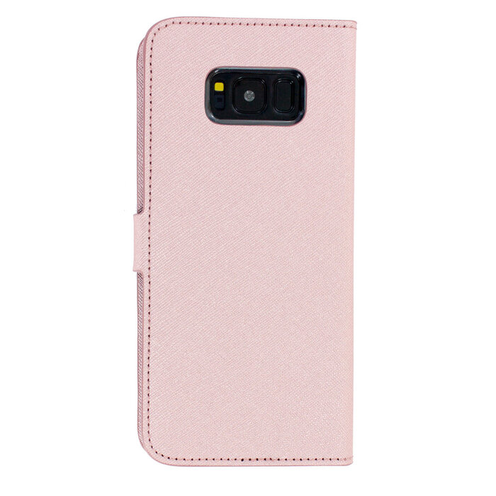Mobiparts Mobiparts Saffiano Wallet Case voor Samsung Galaxy S8 Plus - Roze - Portemonnee Hoesje