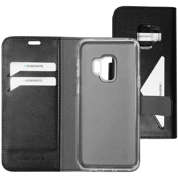 Mobiparts Mobiparts Classic Wallet Case voor Samsung Galaxy S9 - Zwart - Hoesje met pasjeshouder