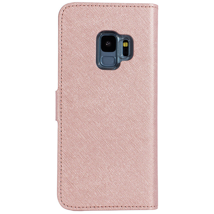 Mobiparts Mobiparts Saffiano Wallet Case voor Samsung Galaxy S9 - Stijlvolle Portemonnee Hoes Roze