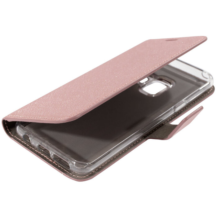 Mobiparts Mobiparts Saffiano Wallet Case voor Samsung Galaxy S9 - Stijlvolle Portemonnee Hoes Roze