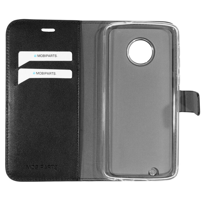 Mobiparts Mobiparts Classic Wallet Case voor Motorola Moto G6 - Hoesje met pasjeshouder - Zwart
