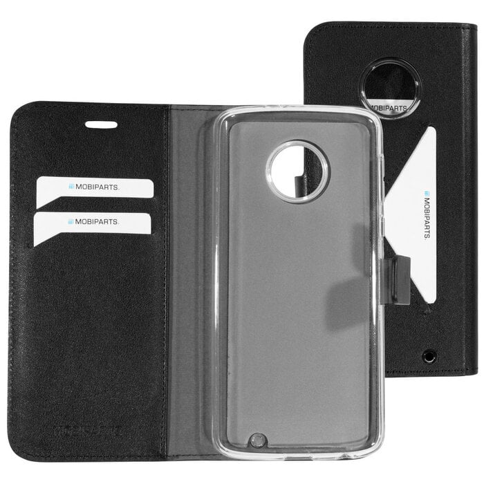 Mobiparts Mobiparts Classic Wallet Case voor Motorola Moto G6 Plus - Zwart - Portemonneehouder