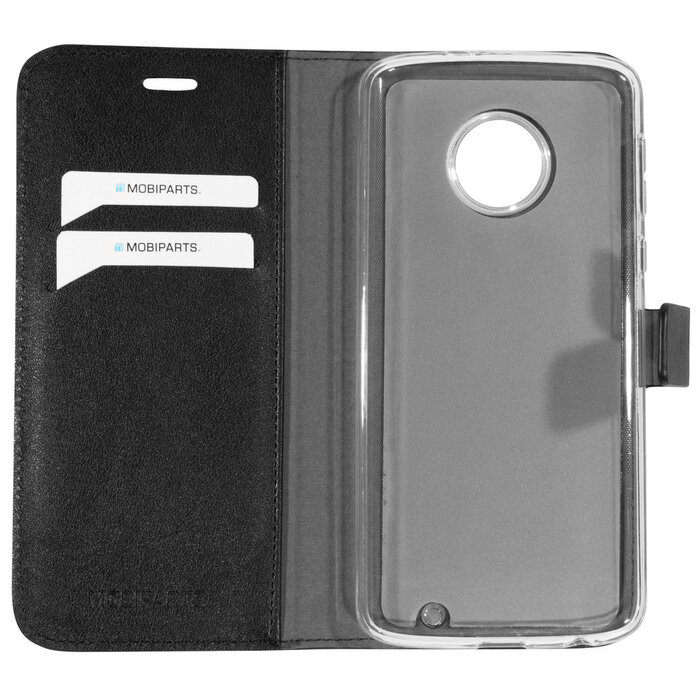 Mobiparts Mobiparts Classic Wallet Case voor Motorola Moto G6 Plus - Zwart - Portemonneehouder