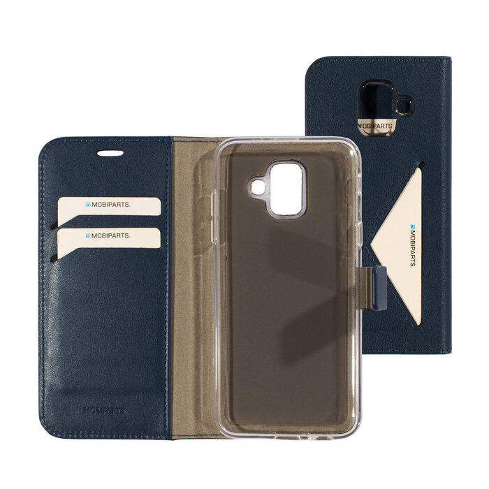Mobiparts Mobiparts Classic Wallet Case voor Samsung Galaxy A6 (2018) - Blauw - Portemonnee Hoesje